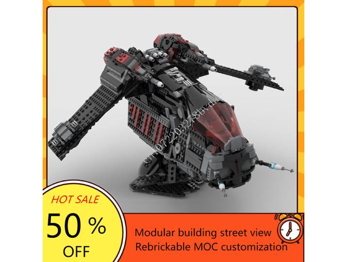1395PCSThe Dark Falcon LAATi Space War militaire MOC SpaceShip modèle de combat Puzzle personnalisé Architecture bricolage assemblage modèle jouet cadeau