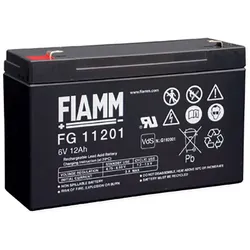 Blei-Akku Fiamm FG11201, mit VDS-Zulassung, 4,8 mm Faston Anschluss, 6 Volt, 12 Ah