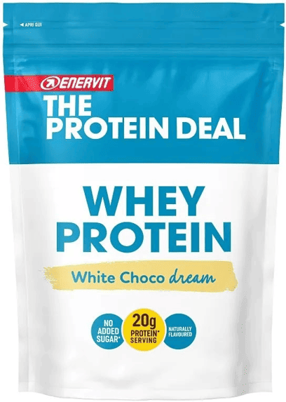 Enervit The Protein Deal Whey Cioccolato Bianco 300g Integratore Proteico per Massa Muscolare