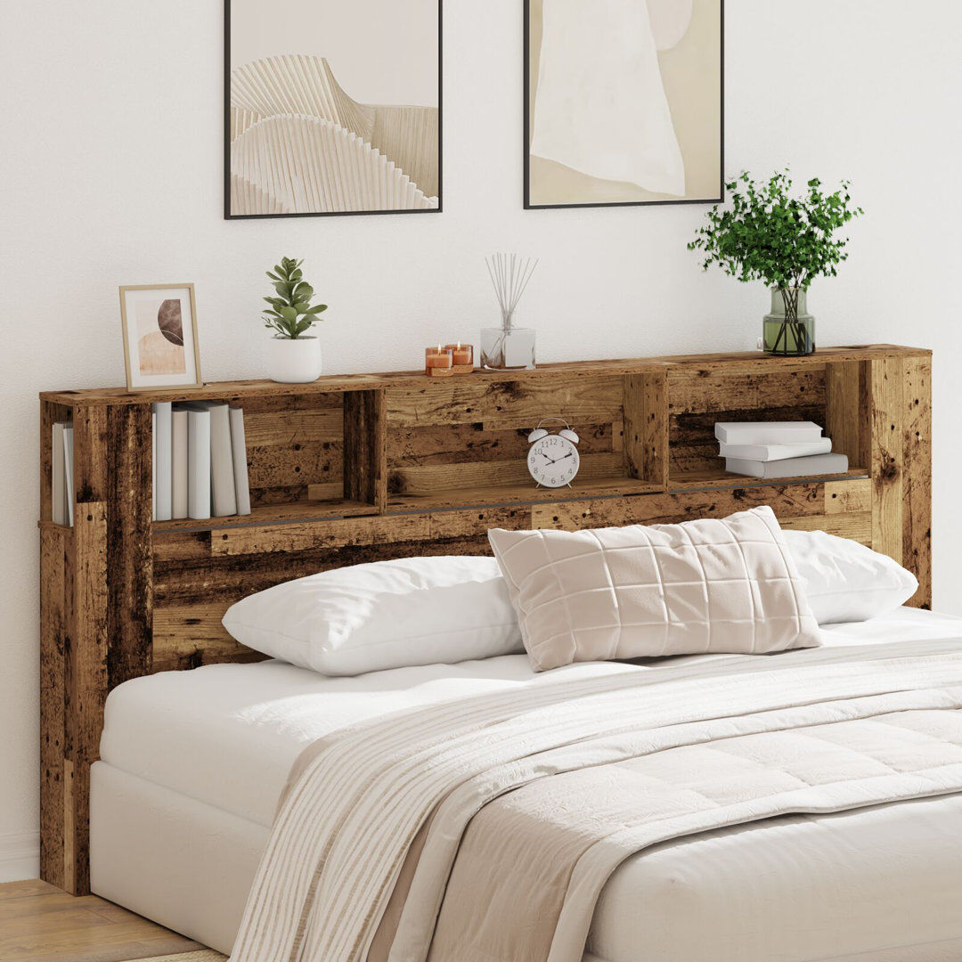 Latitude Run Solid Wood Emperor (7') Headboard Old wood Twin