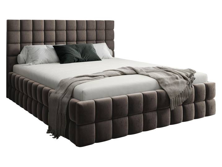 MIRJAN24 Polsterbett Ardea, Doppelbett mit Bettkasten für die Bettwäsche, Leistenlattenrost aus Laubholz (Farbe: Fresh 04, Größe: 140x200 cm)