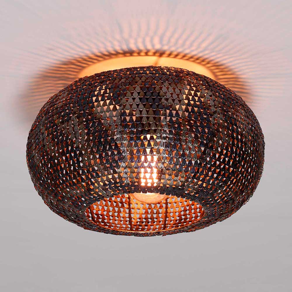 Pharao24.de Deckenlampe im Industry und Loft Stil Lochmuster