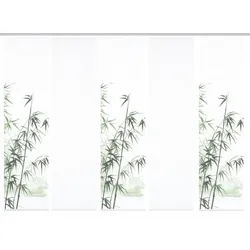 Schmidt Schiebevorhang Rufus 5er Set Polyester Grün