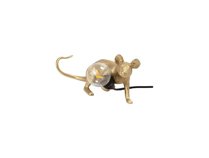 LED Design Tischlampe „Mouse Lop“ Gold Seletti