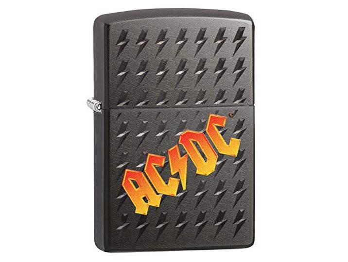 Zippo AC/DC aansteker, messing, design, 5,83,81,2
