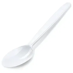 Kaffeelöffel (PP) wiederverwendbar weiß 13cm