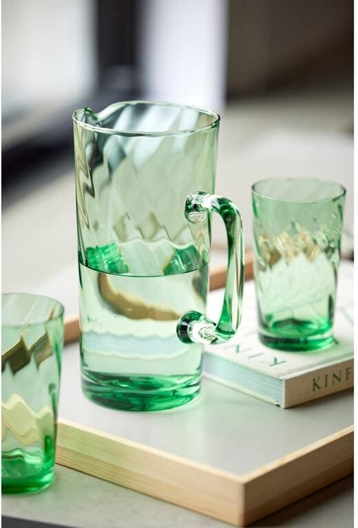 Vienna Acoustics Longdrinkglas "Lyngby Vienna 4 Stück, 45 cl", grün, H:13,5cm, Glas, Trinkgefässe, Longdrinkglas grün 13,5cm, 450ml, 4 Stk.
