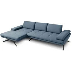 SOMETA Ecksofa Fly Stoff Blau Dunkelblau