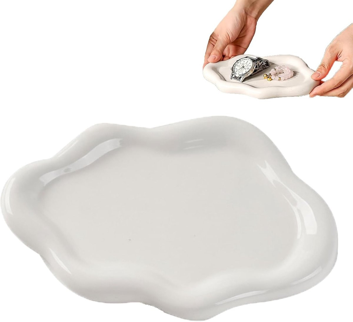 Sierlijke keramische ring schaal voor sieraden