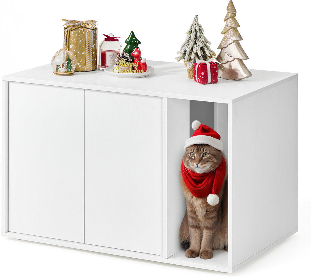 Archie & Oscar Litter Box Enclosure White 50cm H X 50cm W X 80cm D