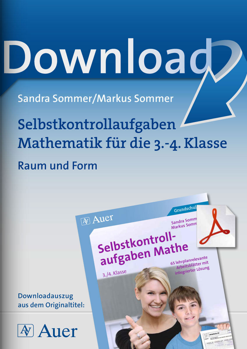 Auer Verlag Selbstkontrollaufgaben Mathematik - 3./4. Klasse: Raum und Form