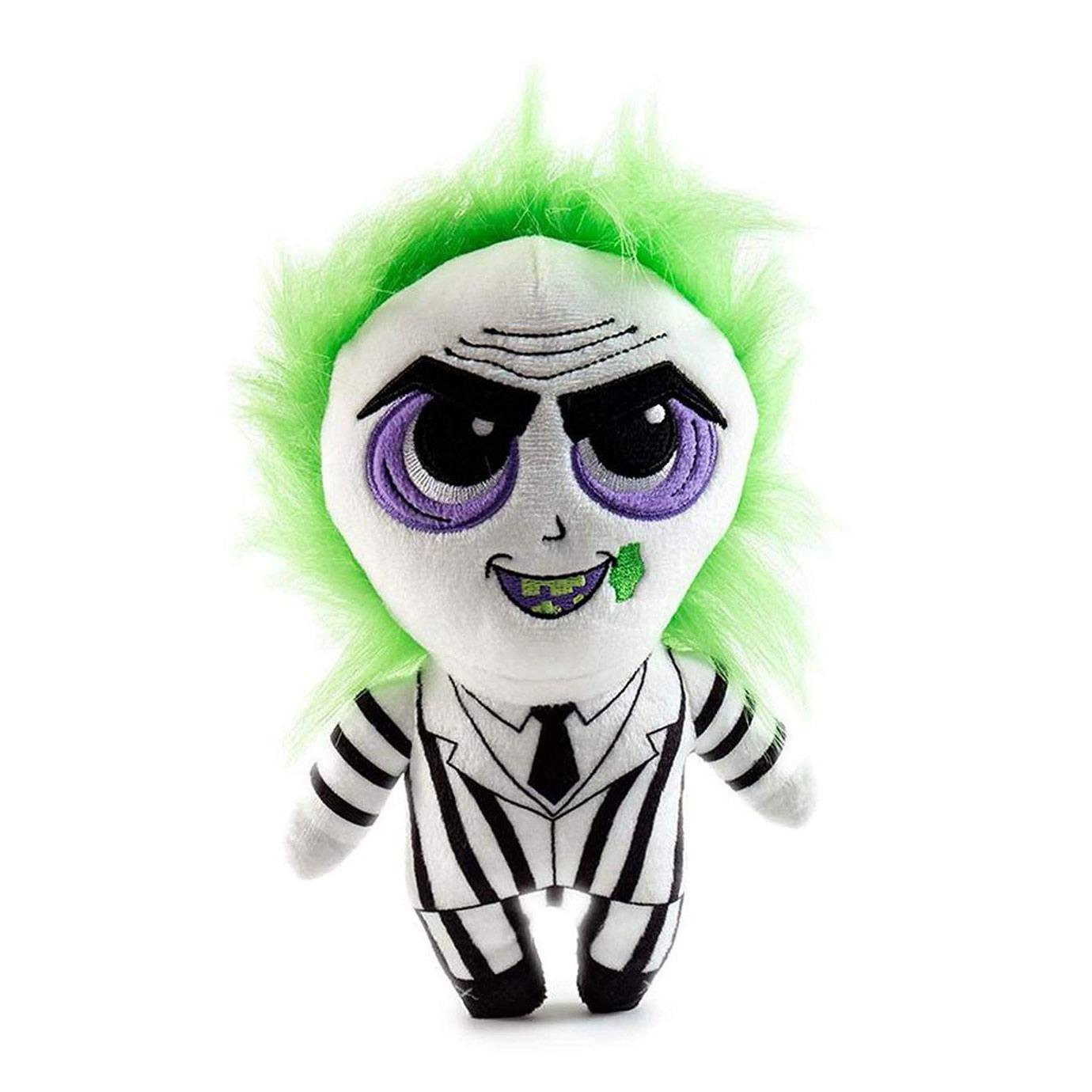 Kidrobot Beetlejuice Phunny Pluche Figuur met gestreepte smoking, 18 cm