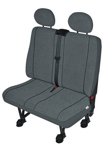 HP Autozubehör 22417 Doppelsitzschoner 4teilig Polyester Grau Doppelsitz