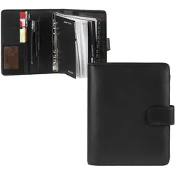 Bind Terminplaner A5 (20x24cm) Terminkalender Leder schwarz 2026