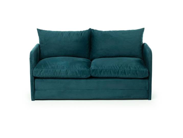 Bettsofa Saga Petrolgrün Stoff B 128 T 70 cm - Bettsofa