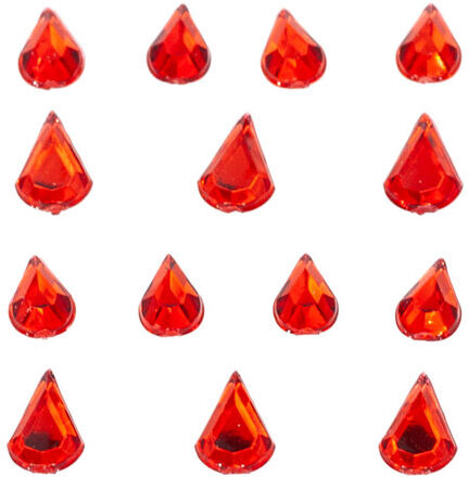 Jofrika Tropfen-Steine, rot, selbstklebend