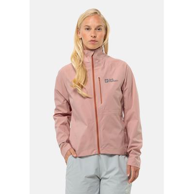 Funktionsjacke JACK WOLFSKIN "GRAVEX 2.5L JKT W", Damen, Gr. XXL (48), rosa (rose, dawn), OBERMATERIAL: 100% POLYESTER. FUTTER: 100% POLYESTER, Jacken Funktionsjacke, für Erwachsene, wasserdicht, winddicht, atmungsaktiv, ohne Kapuze