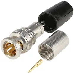 NEUTRIK® BNC HD-SDI Crimp-Kabelstecker, gerade, schwarz