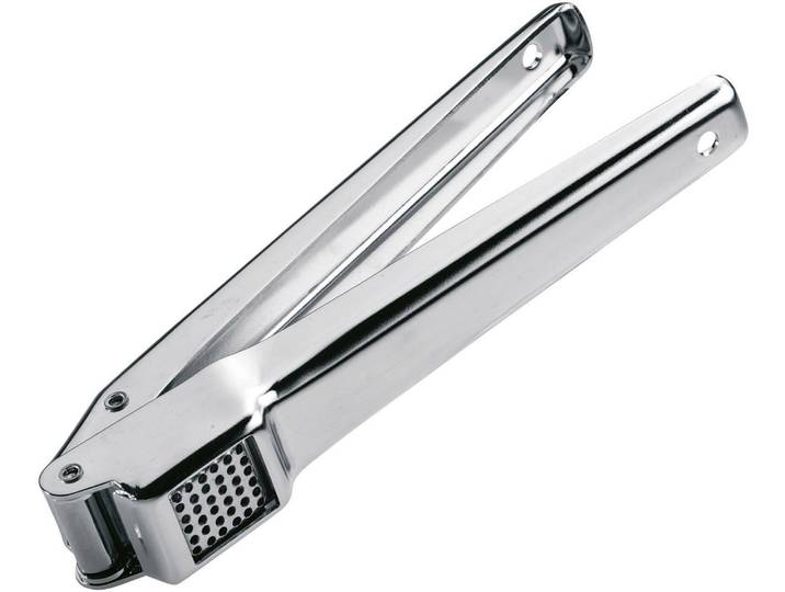 Knoblauchschneider GEFU, silber (silberfarben), B:2,7cm L:16,4cm, Edelstahl, Küchenpressen, Knoblauchschneider
