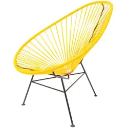 Stuhl Acapulco Chair Acapulco Design Bespannung gelb, 70x92x95 cm