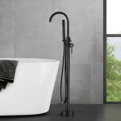 HOME DELUXE Design Standarmatur freistehend MOON – Matt Schwarz