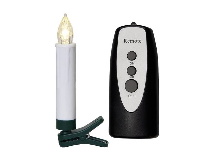 Christbaumkerzen LED Baumkerze Wireless , weiss (weiß), Ø:2,5cm, PARFORCE TRADITIONAL HUNTING, Lichterketten, Christbaumkerzen, Fernbedienung im Lieferumfang enthalten