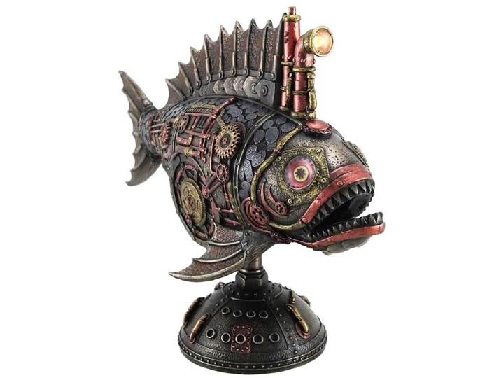 Veronese Design Steampunk Piranha Submarine met Licht