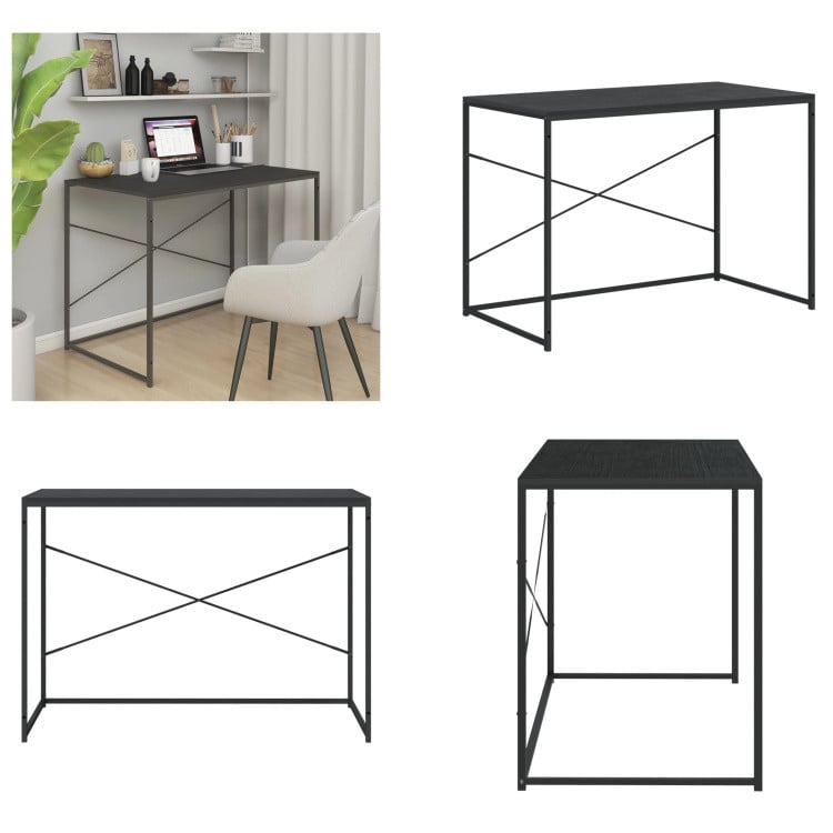 vidaXL Computerbureau zwart B: 110 cm, D: 60 cm, H: 70 cm