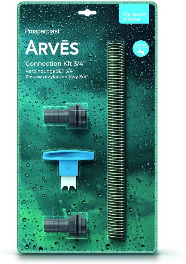 Prosperplast since 1993 Prosperplast Regentonnen Verbindungs-Set Arves 19,05 mm (3/4'') basalt