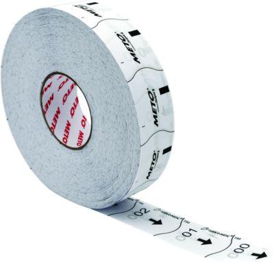 Meto Turn-O-Matic T90 Wartemarken weiß, fortlaufende Nummerierung, kompatibel mit D90, 6 Rollen à 4.000 Tickets (24.000)