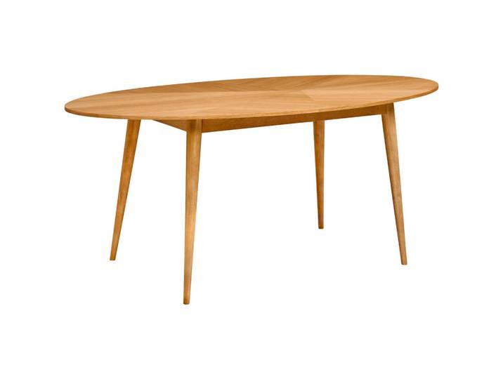 Livetastic Esstisch oak, Eiche, Holz, Eiche, Mangoholz,Mangoholz, furniert, massiv, Holz, oval, 90x76x180 cm, Esszimmer, Tische, Esstische, Esstische oval