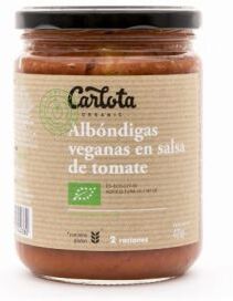 Carlota Organic Vegane Fleischbällchen in Tomatensauce 425 gr