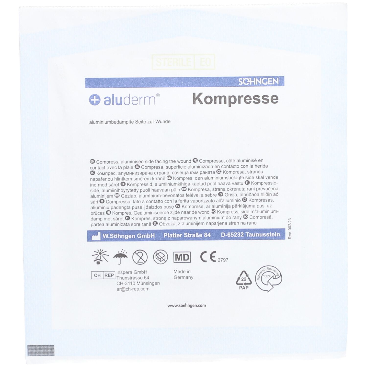 Aluderm Kompressen 10x15 cm 1 St
