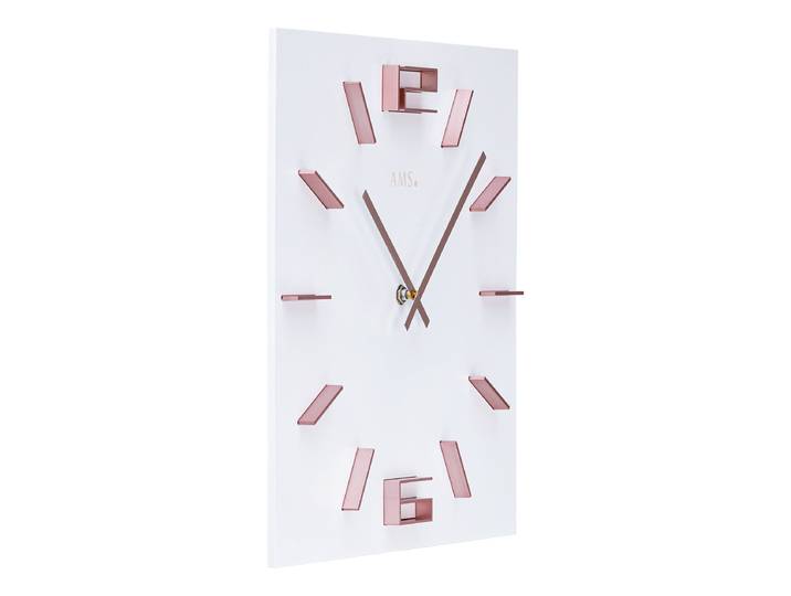 Wanduhr Leste Typ B Holzgehäuse mit erhabenen Zahlen 34 x 34 x 4cm Multicolor/Weiß