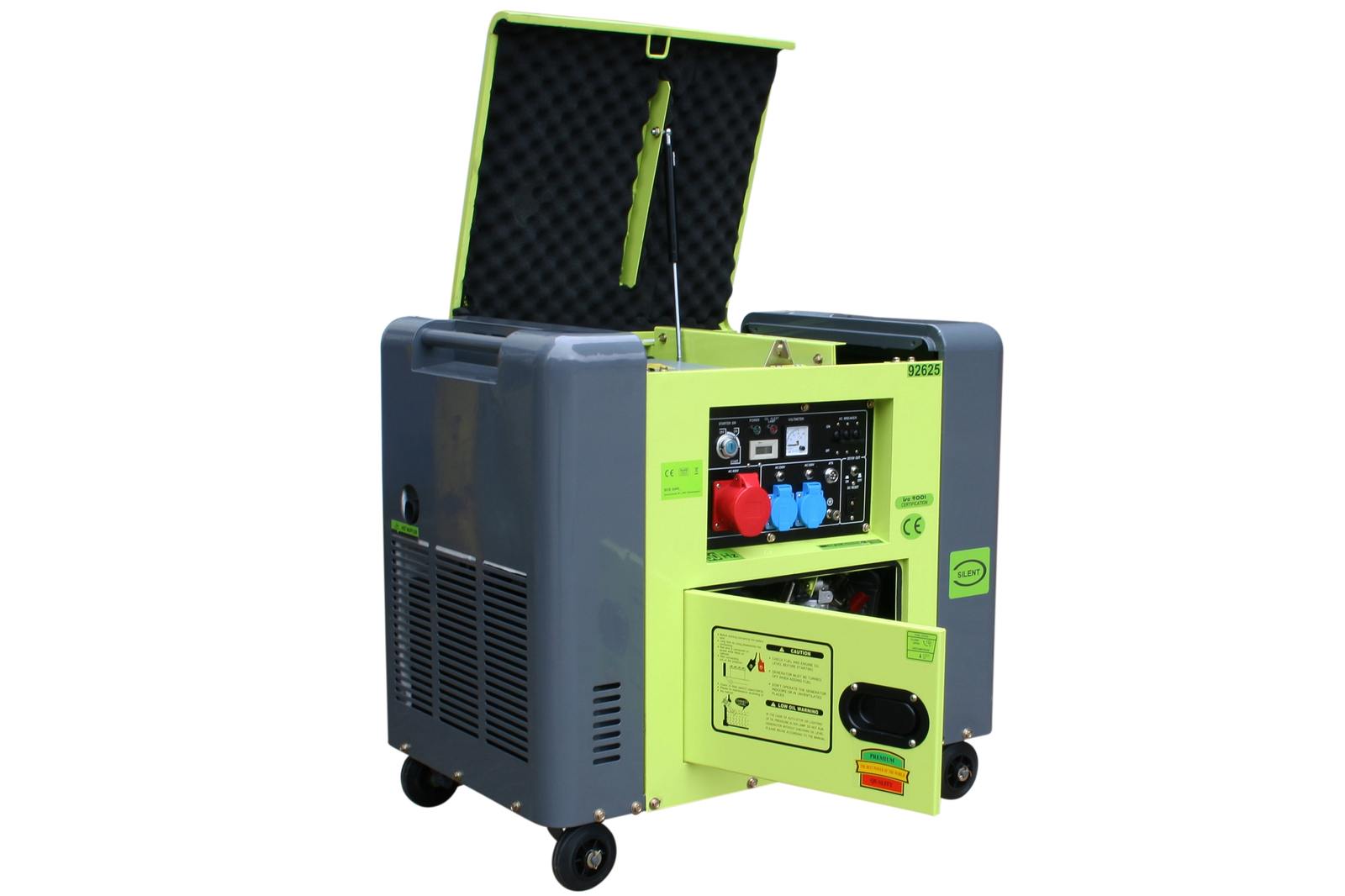 Varan Motors - 92625-ATS Diesel Stromerzeuger 6.25kVA, 1 x 400V, 2 x 230V + Elektrostarter ATS