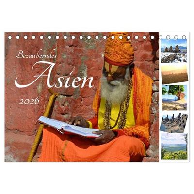 Bezauberndes Asien 2026 (Tischkalender 2026 DIN A5 quer), CALVENDO Monatskalender