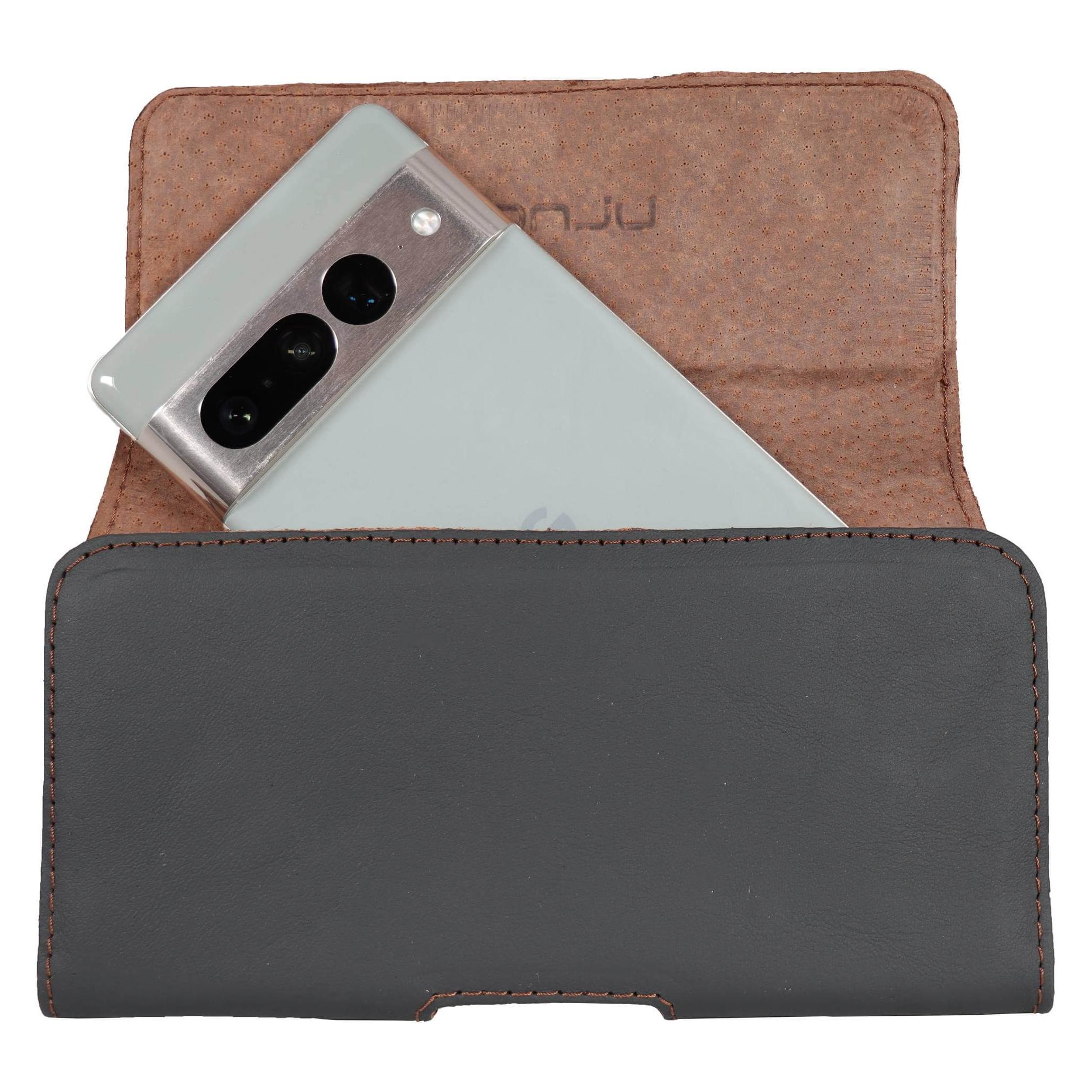 Honju horizon Glattleder Gürteltasche für Google Smartphones (Google Pixel 6, Google Pixel 6 Pro, Google Pixel 6a, Google Pixel 7, Google Pixel 7 Pro, Google Pixel 7a) (62455)