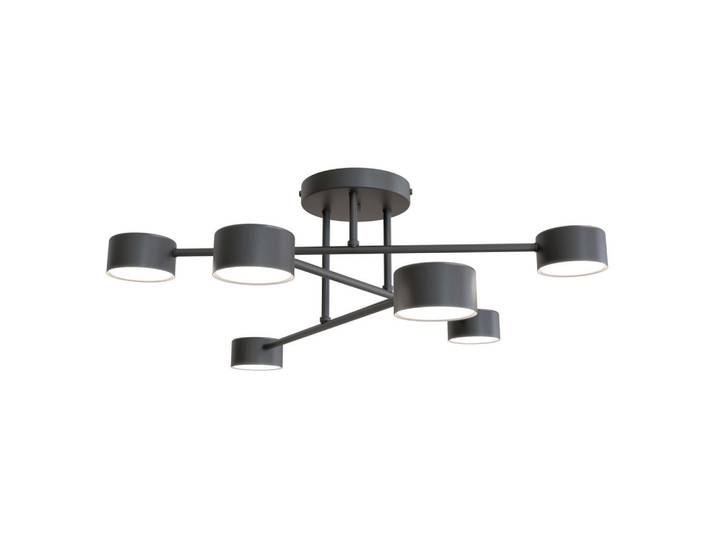 Deckenleuchte Halo, Schwarz, Metall, 60x20x60 cm, RoHS, CE, Lampen & Leuchten, Innenbeleuchtung, Deckenleuchten, Deckenleuchten