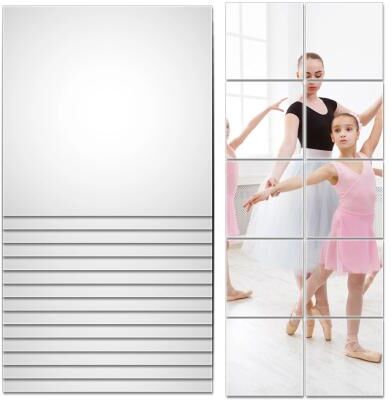 Useful Little Things Self Adhesive Flexible Mirror Sheet Wall Tile Set 30pcs 11.81 X 11.81 In