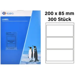 G&G 300 Etiketten 200 x 85 mm