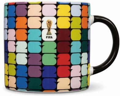 FIFA Trophy Mug 21.9 OZ./650 Ml Color Glaze New Bone China