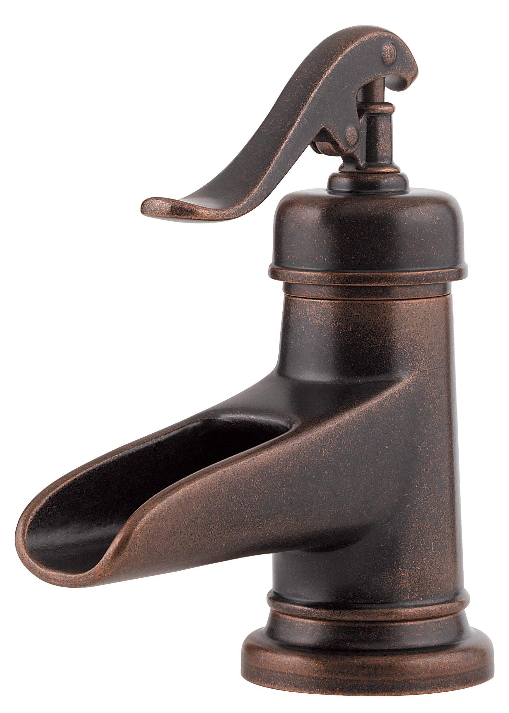 Einhebel-Badarmatur, 10,2 cm, Messing, Rustikales Bronze