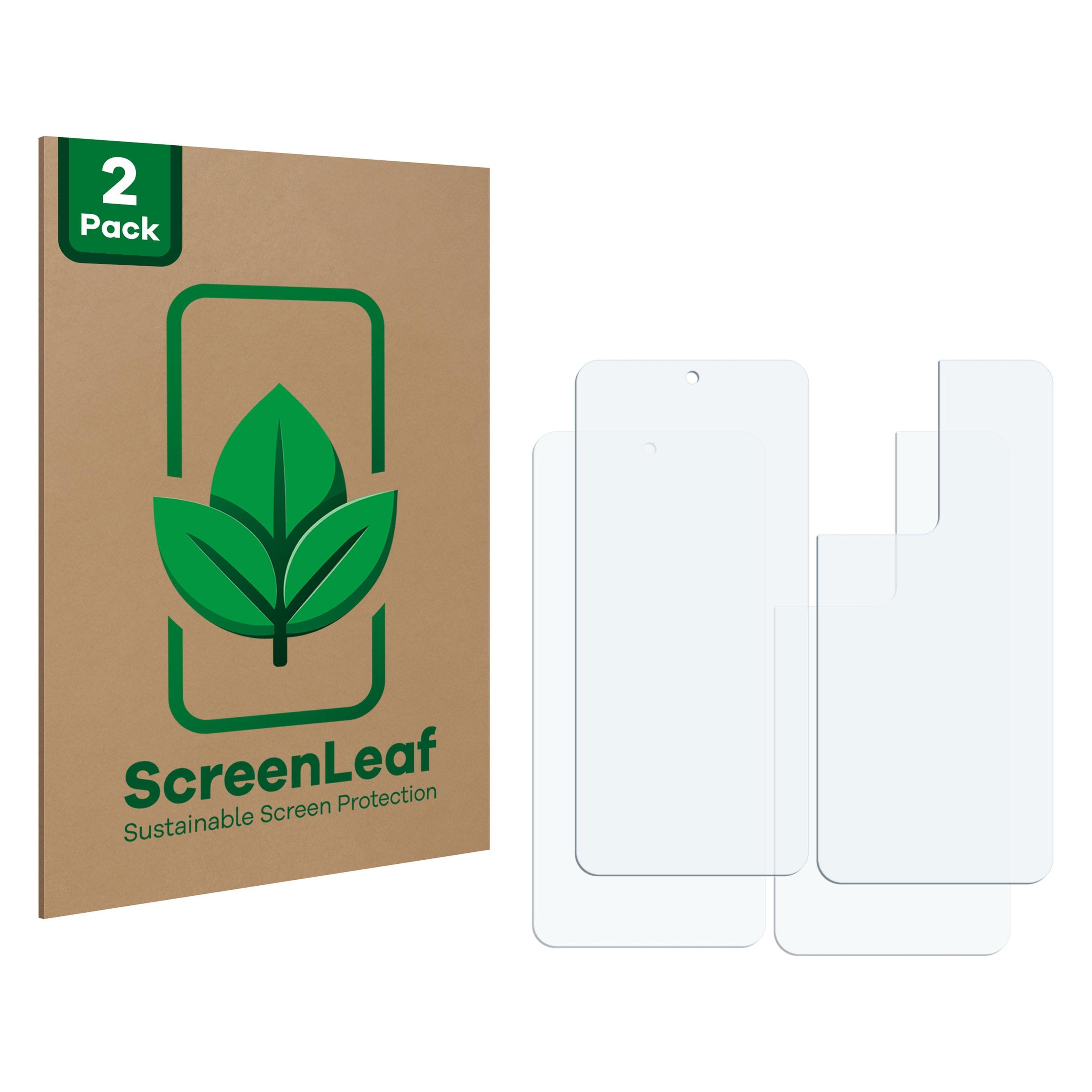 ScreenLeaf Schutzfolie für Motorola Moto G35 (Display+Rückseite) Displayschutz Display Schutz Folie Klar T (Motorola Moto G35) (6157643)