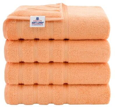 American Soft Linen 100% Cotton Turkish Bath Towels Large, 4 Pack Luxury Hotel Spa Quality Turkish Bath Towels Bathroom Sets