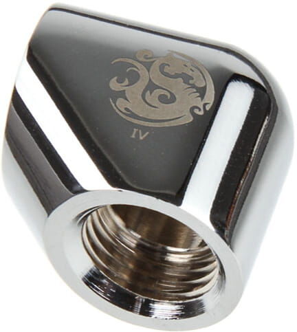 Bitspower Adapter 90 Grad 2x G1/4 Zoll - Shiny Silver
