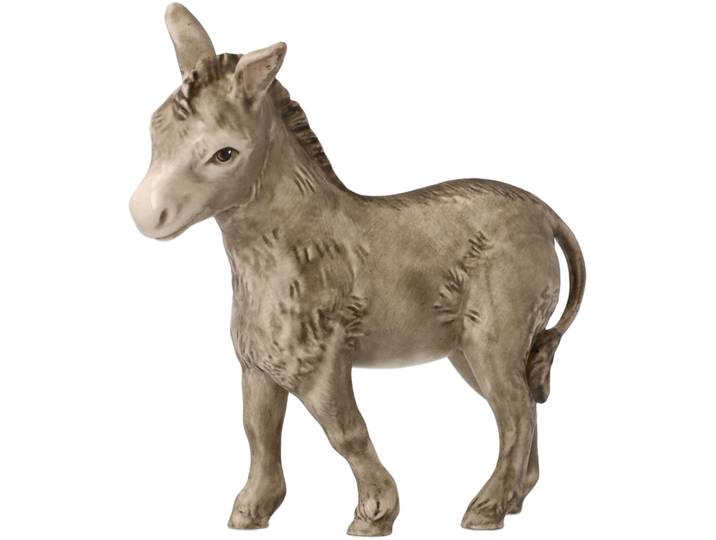 Krippenfigur GOEBEL Weihnachtsdeko , bunt, B:3cm H:9,5cm, Steingut, Dekofiguren, Krippenfigur, Steingut, Figur - Esel