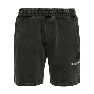 Shorts PLEIN SPORT "Jogging-Shorts", Herren, Gr. S, US-Größen, schwarz (02, schwarz), Obermaterial: 100% Baumwolle, Hosen Shorts