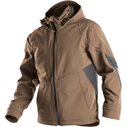DASSY® Gravity Softshell-Jacke - lehmbraun/anthrazitgrau - XS