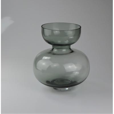 Dekovase AM DESIGN "aus Glas", grau (rauch), B:22cm H:26cm, Glas, Vasen, BxH: 22x26 cm