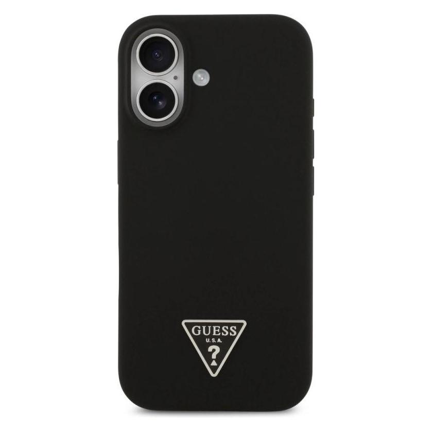 Guess - Silicone Triangle Logo MagSafe (GUHMP17SSCTRLMK) - iPhone 17 - Black (Apple iPhone 17) (GUHMP17SSCTRLMK)